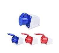 PVASROQWM Spina e Presa Industriale Connettore Impermeabile 3PIN 4PIN 5PIN 16A/32A IP44 Collegamento Elettrico Impermeabile Presa da Parete(Wall Mount Socket,16A-4P)