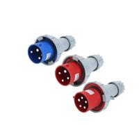 PVASROQWM Spina e Presa Industriale IP67 63A 125A 3P/4P/5P Connettore Elettrico Presa a Parete 220V 380V Maschio Femmina(Plug,63A-3P)