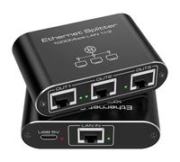 PVBCTCSID Splitter Ethernet 1 a 3 1000Mbps Splitter Internet Splitter di Rete ad Alta Velocità Router Switch Compatibile con Cavo Cat5/5e/6/7/8