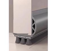 PVC Acrylic Siliconized Polypropylene Door Seal | Multicolor 1/2/3 pcs: Adjustable Brush Under Door Draft Stopper For Exterior And Interior(Gray,2pcs)