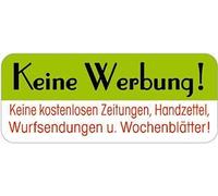 PVC adesivo per cassetta della posta - nessuna pubblicità - 302081 - Gr. ca. 48 X 20 mm