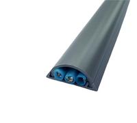 PVC autoadesivo copricavo for pavimenti, sistema di gestione cavi a parete, canalina nascosta for casa/ufficio Lunghezza totale: 157.5in(10 x 15.75in) W1.2inxH0.5in(Gray)