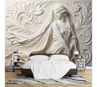 PVC Carta Parati 3D in Rilievo Autoadesiva 140 x 210 cm Murale Classico con Dea Effetto Rilievo Rimovibile Impermeabile Ideale per Soggiorno Camera Letto Decorazione Pareti.