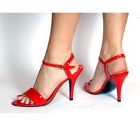 PVC Caviglia Cinturino 11.4cm Tacco Alto Stiletto Décolleté UK 4 5 6 7 8 Nero