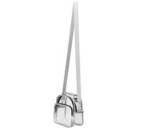 PVC Clear Bag - PVC Medium Size Zipper Closure | Transparent Shoulder Bag Clear Handbag Large Capacity Cosmetic Organizer Phone Pocket Fashion B́ag | For Travel Shopping Concerts Stadium