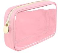 Pvc Cosmetic Bag Transparent Storage Makeup Bag Shell Large Capacity Makeup Pouch Travel(Pink)