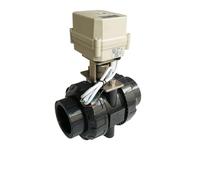 PVC DN50 2'' AC110V-230V Electric Motorized Ball Valve TF50-P2-C BSP/NPT 3/4/7 Wires 10NM On/Off 15 Sec for Water Application CE (Glue End,AC110V-230V_CR401)