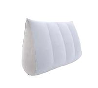 PVC Flocked Silicone Pillow, Triangular Cylindrical Wedge-Shaped Inflatable Magic Pad, Blue And Black Soft Relaxation Pad(Triangle Grey)