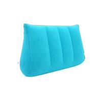 PVC Flocked Silicone Pillow, Triangular Cylindrical Wedge-Shaped Inflatable Magic Pad, Blue And Black Soft Relaxation Pad(Triangle Blue2)