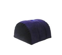 PVC Flocked Silicone Pillow, Triangular Cylindrical Wedge-Shaped Inflatable Magic Pad, Blue And Black Soft Relaxation Pad(Wedge)