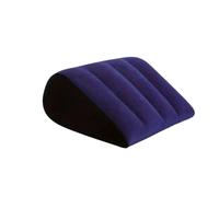 PVC Flocked Silicone Pillow, Triangular Cylindrical Wedge-Shaped Inflatable Magic Pad, Blue And Black Soft Relaxation Pad(Triangle Blue)