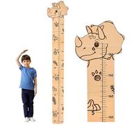 PVC Growth Chart - Wall Mounted Height Record Ruler, Animal Cartoon Design Height Measurement Chart | PVC Wall Decor For Measuring Kids Growth In Bedroom, Nursery, Playroom