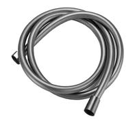 PVC High Pressure Silver & Black Smooth Shower Hose For Bathroom Handheld Head Flexible Plumbing Anti Winding GI/2 Universal(Grey,150cm)