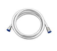 PVC High Pressure Silver & Black Smooth Shower Hose For Bathroom Handheld Head Flexible Plumbing Anti Winding GI/2 Universal(Sliver,150cm)