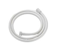 PVC High Pressure Silver & Black Smooth Shower Hose For Bathroom Handheld Head Flexible Plumbing Anti Winding GI/2 Universal(White,300cm)