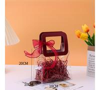 PVC Regalo Borsa a Mano Sporta Plastica Trasparente Borsette Confezione