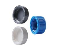 PVC tappo a tappo a filo Tappo di raccolta del tubo Capo filettatura Filetto Filetto con anello di gomma per sigillatura per cucina blu 25mm