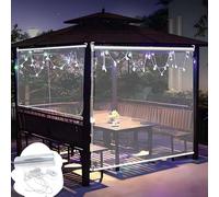 Pvc Tenda a Rullo per Esterno Trasparente Impermeabile Tende Avvolgibili Isolamento Termico Tapparelle Persiane in Plastica Cristal Pvc per Balcone Giardino Patio Terrazza Ufficio(110x150cm)