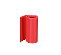 PVC Termorestringenti Tubo 110mm Piatta Passa per Doppio Strato 18650 2M Rosso