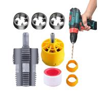 Pvc Thread Maker Tool - Tubo Threading Kit | Integrated Internal & External Pipe Threading Tool | Pvc Pipes Threader | Electric Drill Manual Repair Tools with 3 Dies | Power Drill Water Pipes Threader