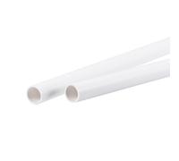 PVC Tubo Rotondo Rigido Plastica Tubo 10mm ID 12mm OD 500mm Bianco 2 Confezione