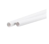 PVC Tubo Rotondo Rigido Plastica Tubo 11mm ID 13mm OD 500mm Bianco 2 Confezione