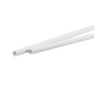 PVC Tubo Rotondo Rigido Plastica Tubo 4mm ID 6mm OD 500mm Bianco 2 Confezione