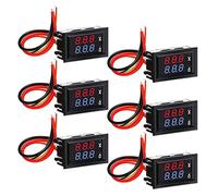 Pvczool 6PZ Voltmetro Digitale Amperometro DC 100V 10A LED Blu Rosso Tester di Tensione di Corrente Tester Doppio Pannello di Visualizzazione per Automobile