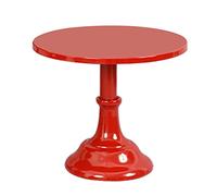 Pvczool Alzata per Torta nel Metallo nel Piedistallo Rotondo Supporto per Dessert Espositore per Cupcake per Feste di Compleanno (Rosso M)