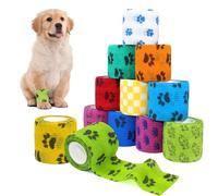 PVFZXS 12 fasce per cani Rolls Dog Bende per paws 2,5 cm x 4 m Elastic and Breathable Emergency Vet Wrap, Suitable for Dogs, Cats and Horses with Sprains and Swelling In The Forelimbs, Hind Limbs