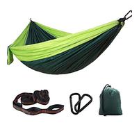 PVGYUJFD Amaca Traspirante. Ultraleggero da Esterno con coperture in Corda, capacità di carico 300 kg (270 x 140 cm), Paracadute in Nylon Traspirante e ad Asciugatura Rapida, s
