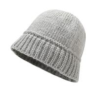 PVGYUJFD Cappello Lavorato a Maglia. Cappelli da Strada Coreani Invernali da Uomo Cappello da Pescatore Lavorato a Maglia Caldo da Donna Berretto da Protezione dal Freddo for Esterni(Gray)