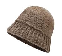 PVGYUJFD Cappello Lavorato a Maglia. Cappelli da Strada Coreani Invernali da Uomo Cappello da Pescatore Lavorato a Maglia Caldo da Donna Berretto da Protezione dal Freddo for Esterni(Khaki)
