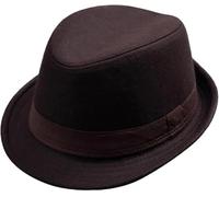 PVGYUJFD Cappello Lavorato a Maglia. Cappelli Fedora a Tesa Larga in Feltro di Lana Nera Vintage da Donna for Cappello a Righe Berretto Jazz Autunno Inverno