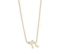 PVGYUJFD Collana, Collana in Argento Sterling S925 Bilancia Oroscopo Segni zodiacali Collana con zirconi Collana con Pietra Portafortuna di Moda Gioielli Regalo for Mamma Ragazzi Ragazze