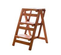 PVGYUJFD Drabiny składane, Sgabello con Gradino in Legno massello Scaletta Sedia Multifunzione in Pieghevole Scaffale Libreria Domestica 3 150Kg ca(#4)