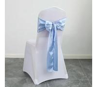 PVGYUJFD Fascia della Sedia, 20 pz/Set Telai for sedie in Raso, 17 * 275 cm Fiocchi in Nastro for Sedia in Seta Coprisedia Decorazione for for Banchetti di Nozze Feste Eventi Hotel(Sky Blue)