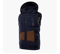 PVGYUJFD Giacche riscaldate, Gilet riscaldante Elettrico USB a 9 Zone Pad più Caldo Escursionismo Panno for Esterni da Campeggio riscaldato con Cappuccio Giacca Termica Impermeabile,Blu,L(Blue,4XL)
