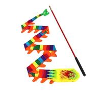 PVGYUJFD Mantella Antipioggia per Ciclismo, Drago 3D del Nastro Drago di Colore Seta for Il Lancio all'aperto Fitness Dragon Dance Ribbon Streamer Cinese(1.5m)