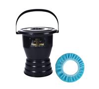 PVGYUJFD Orinatoio, Orinatoio da Camera con Padella con Sedile del WC, Secchio for vasi for urina con Manico sul Coperchio vasino Portatile for Donne Uomini Anziani(Black,27.5cm)