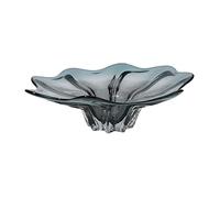 PVGYUJFD Piatto da frutta creativo Ciotola di frutta in vetro trasparente a forma foglia loto Cesto Tavolo da cucina decorativo Piatto Cestino pane verdure for feste in ufficio a casa(Blu)