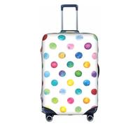 pvinnk Blue Polka Dot Pattern Print Protective Luggage Cover Elastico Lavabile Valigia Travel Gear Protector, bianco, X-Large