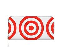 pvinnk Design target Stampa Elegante Portafoglio a Mano In Pelle Donna Capacità Grande Portafoglio Casual Viaggio-Ready Portafoglio, nero, Taglia unica, Arte