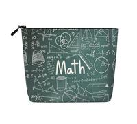 pvinnk Formule Forme Teoria Matematica Lezione Parola Stampa make up bag Monostrato Trucco Borse Viaggio Cosmetico Organizzatore Grande Capacità Con Cerniera, nero, Taglia unica