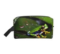 pvinnk Peace Tree Frogs Print Portable Makeup Pouch Travel Toiletry Bag Storage Bags con manici grande capacità, bianco, Taglia unica