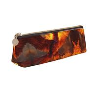 pvinnk Phoenix Print - Astuccio elegante e pratico, grande capacità, triangolare, con cerniera