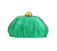 PVPLMTMRCR Borsa a tracolla con tracolla singola in acrilico a forma speciale con conchiglia for la cena di nozze(Greencolor)