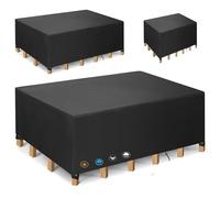 PVPQPR Copertura Tavolo Esterno Impermeabile 210x150x70cm(LxWxH) Copritavolo Telo Copri Mobili da Esterno 420D Panno Oxford Resistente Allo Strappo Copertura Tavolo Esterno - Nero