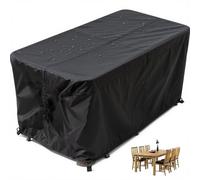 PVPQPR Coperture per Mobili da Giardino Impermeabile Copri Tavolo Esterno 110x60x90cm rettangolare/Quadrato Telo Tavoli Sedie Da Cortile Anti-UV,per patio Copritavolo Copridivano (Nero 420D)