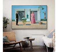 PVPQPR Dipinto moderno Coppia di innamorati di David Hockney,I miei genitori,stampato su tela,decorazione da parete per soggiorno e camera da letto (40x60 cm/senza cornice).